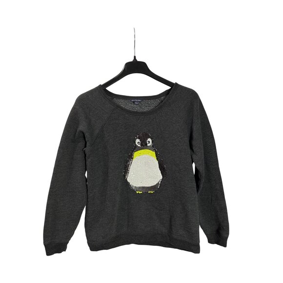 American Eagle Outfitters Sequin Beaded Penguin Sweatshirt XL - Picture 1 of 5